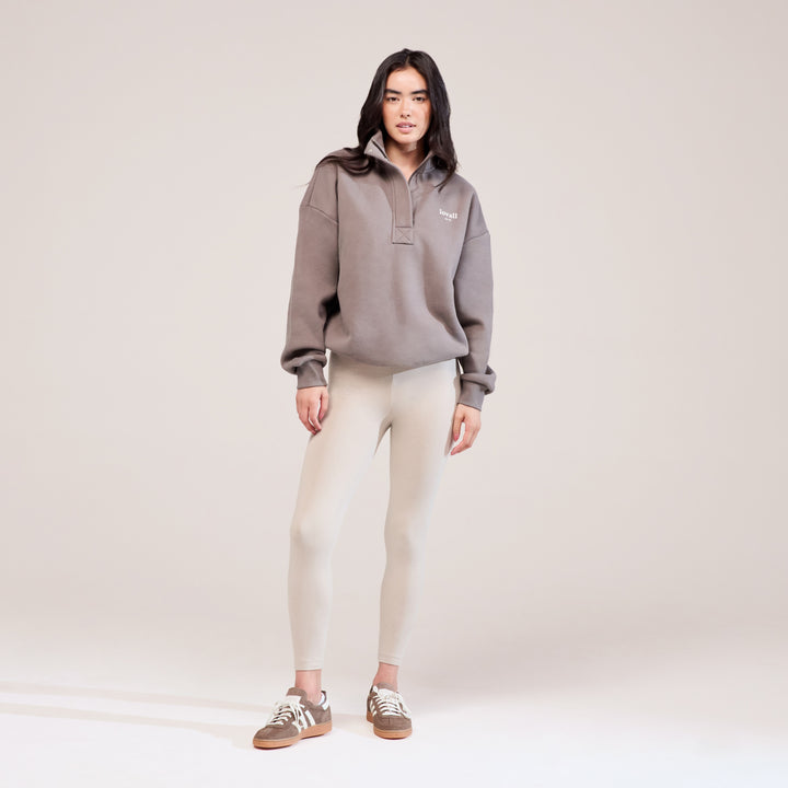 Legging taille haute de tous les jours - Beige avoine