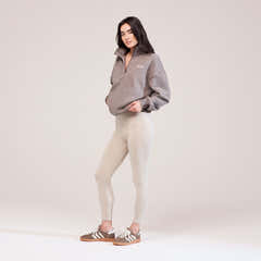 Legging taille haute de tous les jours - Beige avoine