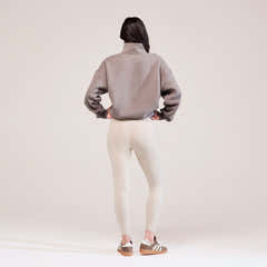 Legging taille haute de tous les jours - Beige avoine