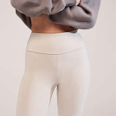 Legging taille haute de tous les jours - Beige avoine