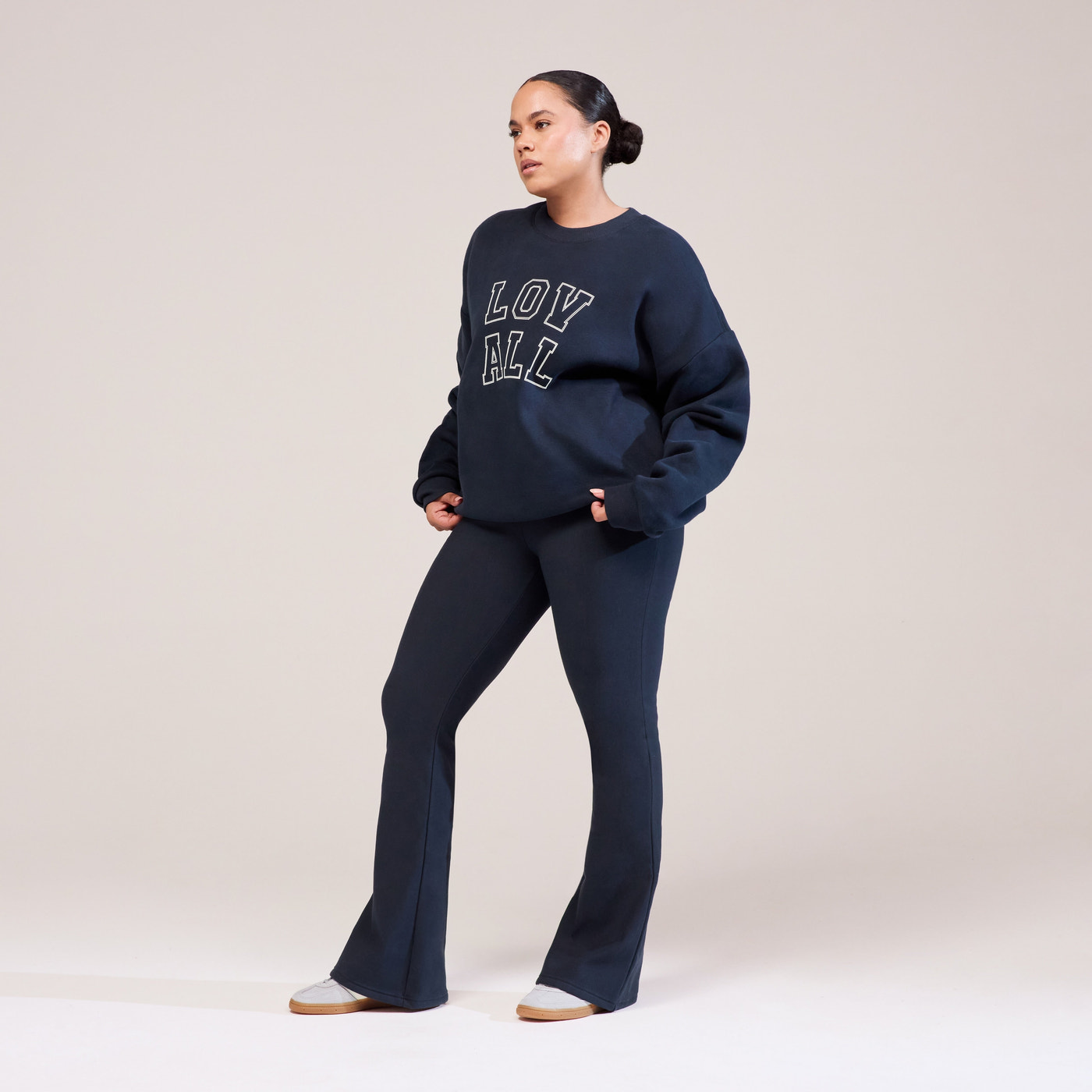 Curve Heavyweight Oversized Sweatshirt Varsity - Vintage Navy