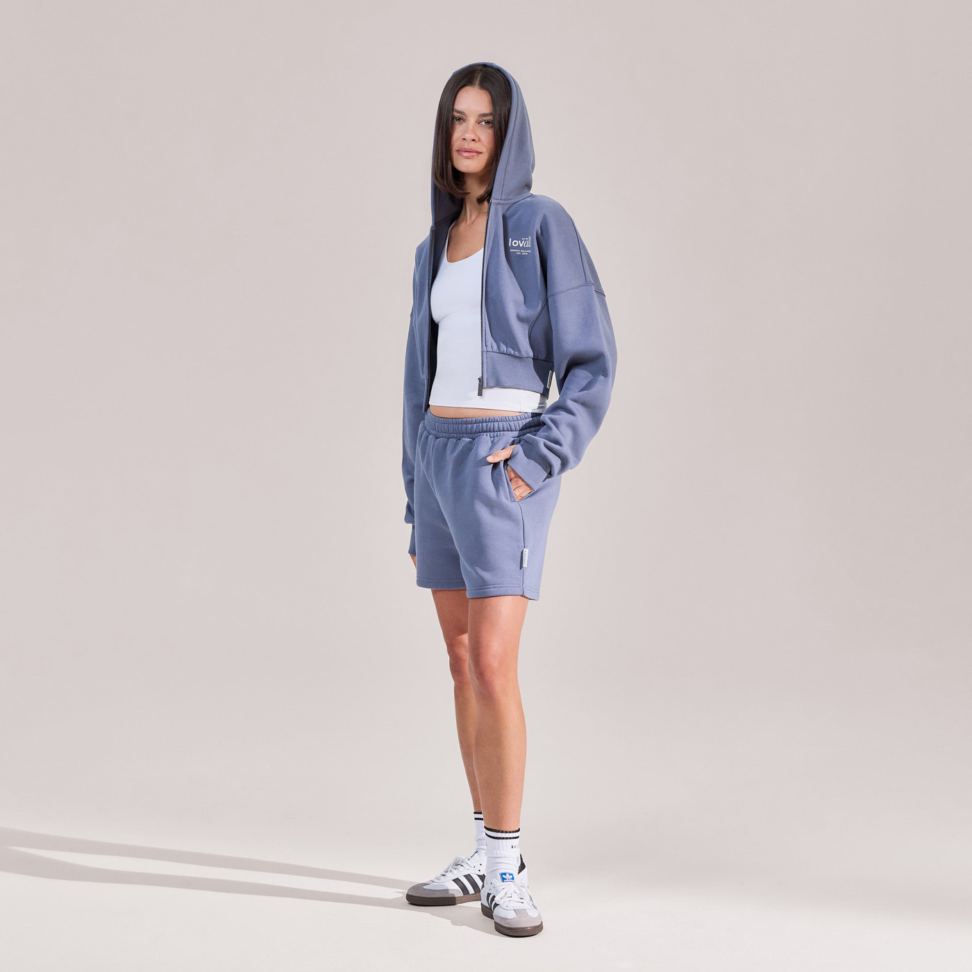 ALL SZN Organic Sweat Shorts - Ice Blue