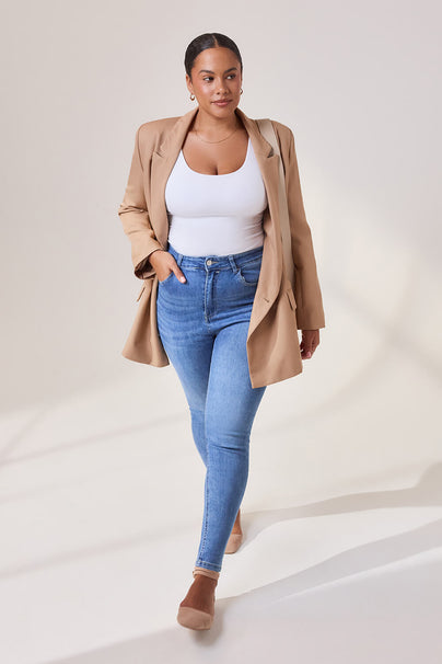 Jean sculptant Lift & Shape grande taille - Mid Bleu
