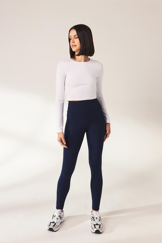 Legging léger taille haute grande taille Everyday - Marine