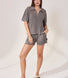 Lightweight Collared Knit Set - Slate Green
