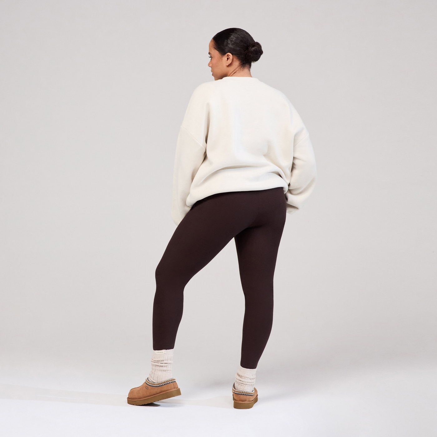 Curve Heavyweight Oversized Sweatshirt Varsity - Ecru