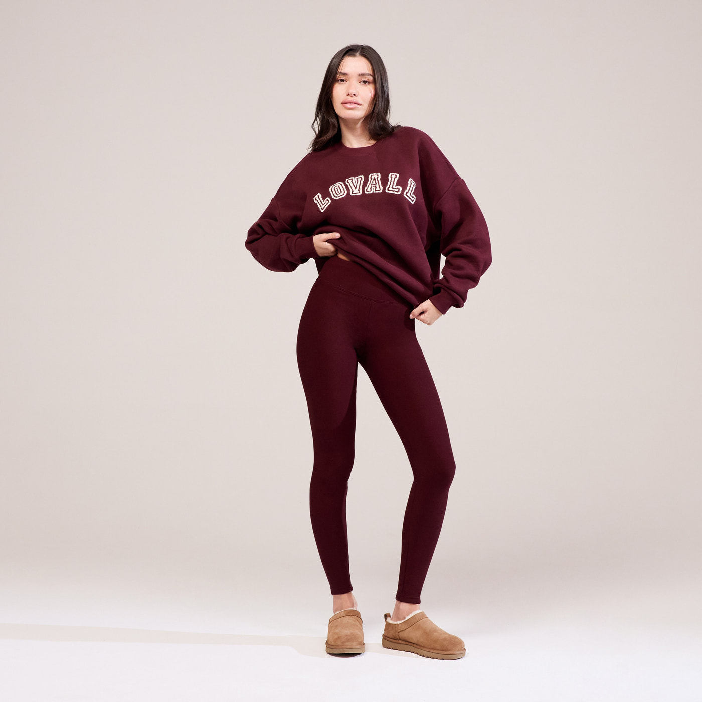 Heavyweight Oversized Sweatshirt Campus - Burgundy