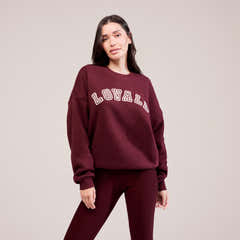 Sweat-shirt Oversize Épais Campus - Bordeaux