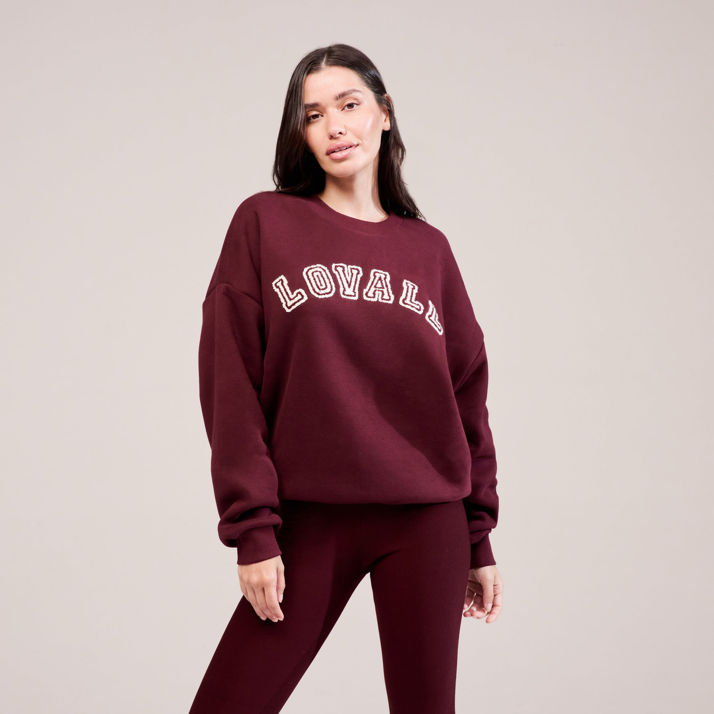 Heavyweight Oversized Sweatshirt Campus - Burgundy