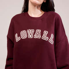 Sweat-shirt Oversize Épais Campus - Bordeaux