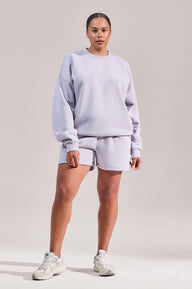 Curve ALL SZN Organic Sweat Shorts - Lilac Mist