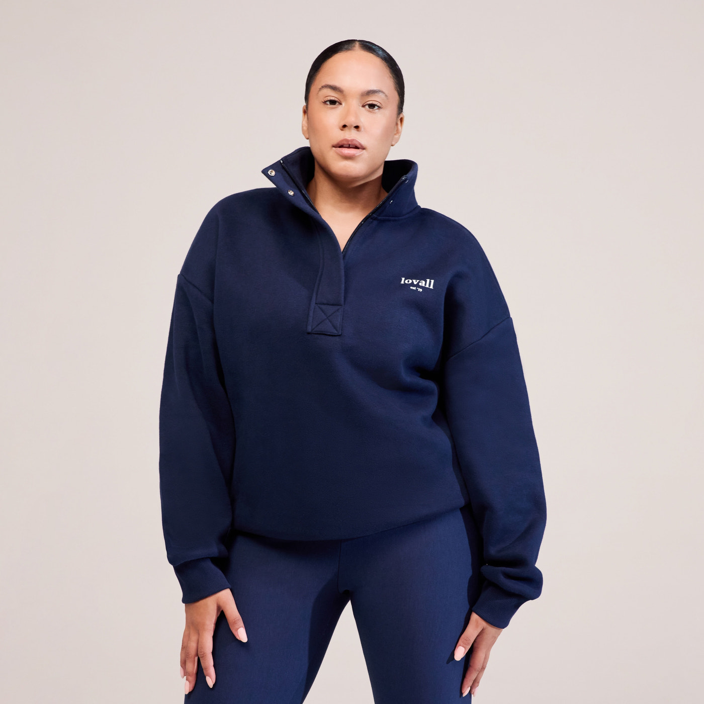 Curve Heavyweight 1/4 Zip Sweatshirt - Navy