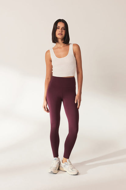 Legging léger taille haute grande taille Everyday - Burgunder