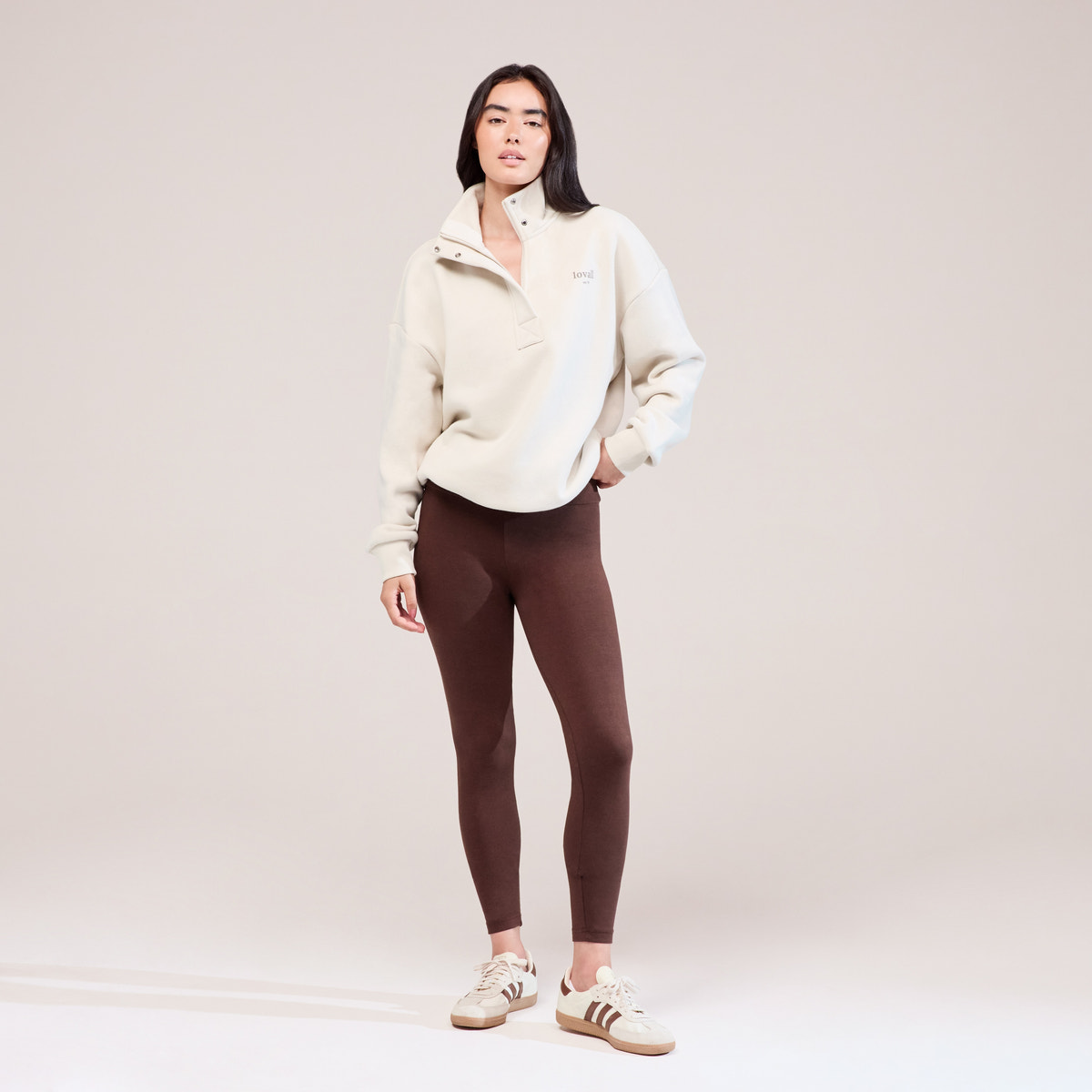 Legging taille haute de tous les jours - Marron chocolat