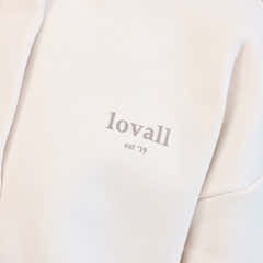 Sweat-shirt lourd avec fermeture éclair 1/4 - Écru