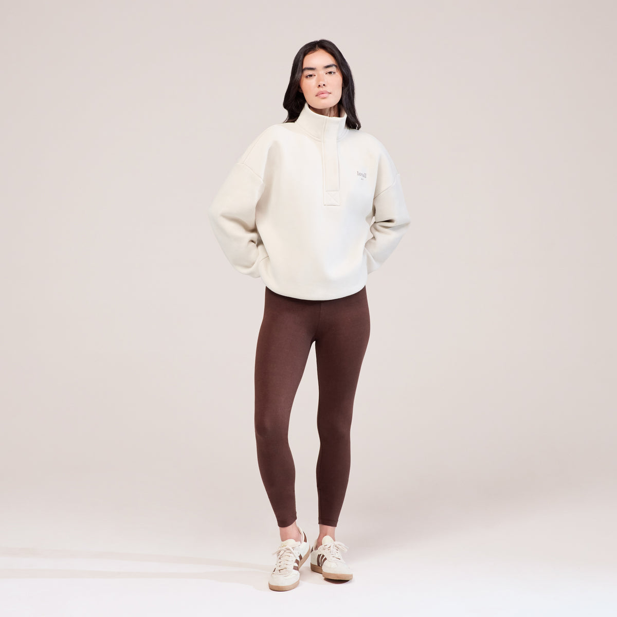 Legging taille haute de tous les jours - Marron chocolat