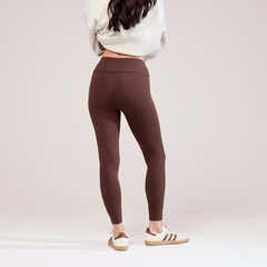 Legging taille haute de tous les jours - Marron chocolat