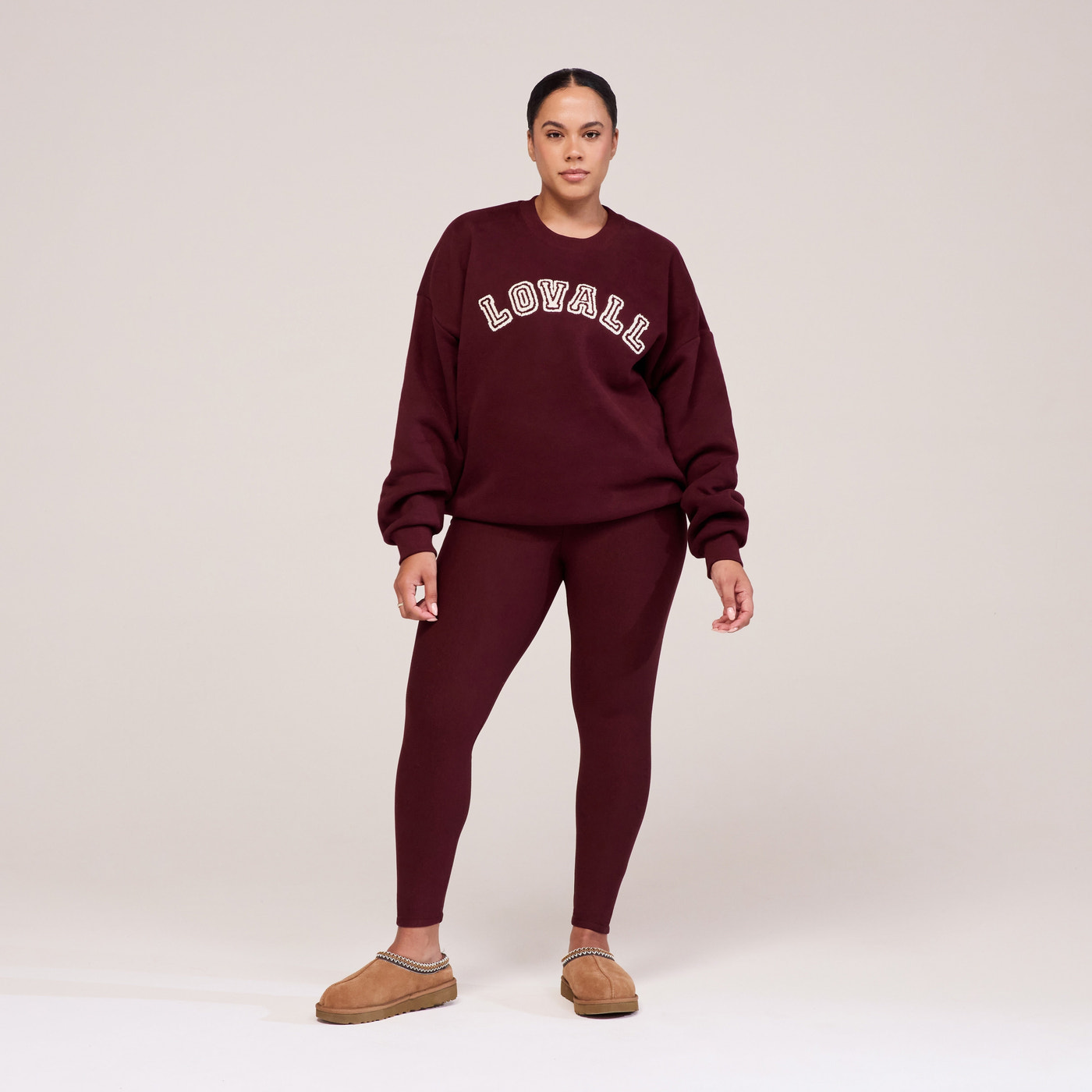 Curve Heavyweight Oversized Sweatshirt Campus - Burgundy