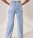 Curve Wide Leg Jeans - Light Bleach