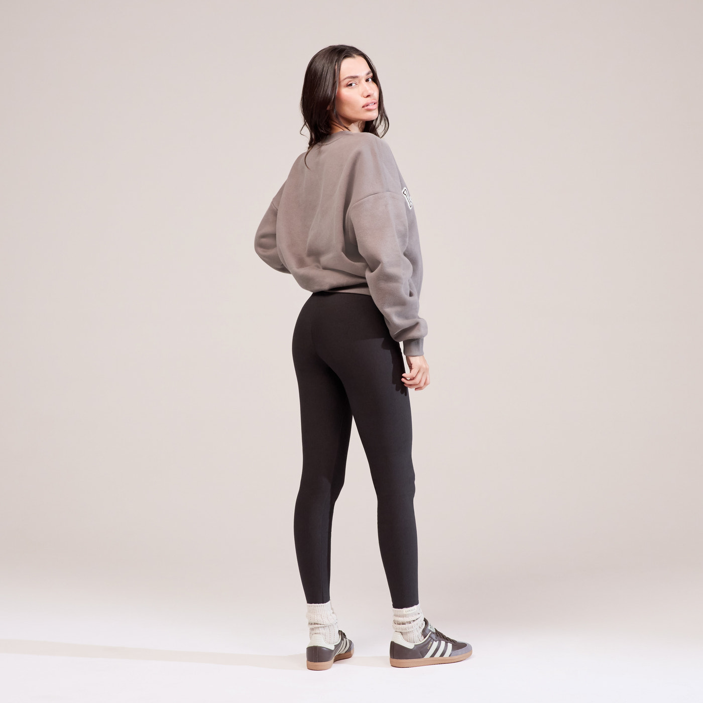 Sweat-shirt oversize lourd Campus - Mocha