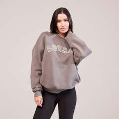 Sweat-shirt oversize lourd Campus - Mocha
