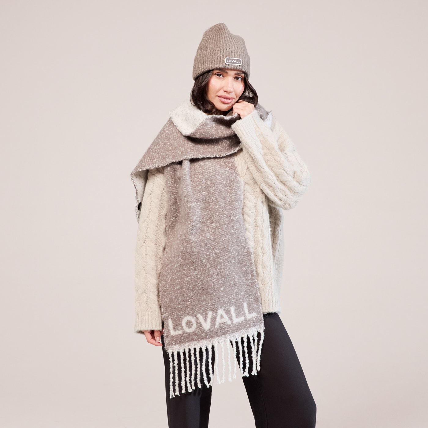 Bonnet en tricot - Moka