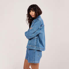 Veste en jean stretch - Bleu moyen