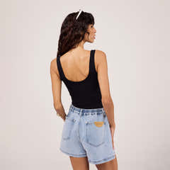 Short en jean stretch - Délavé clair