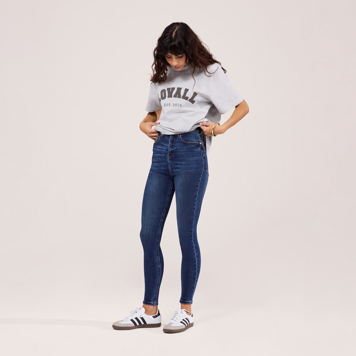 Jeans Galbant et Remonte-fesses - Bleu Foncé