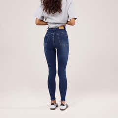 Jeans Galbant et Remonte-fesses - Bleu Foncé