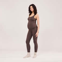 Legging de maternité léger à porter au quotidien - Marron expresso