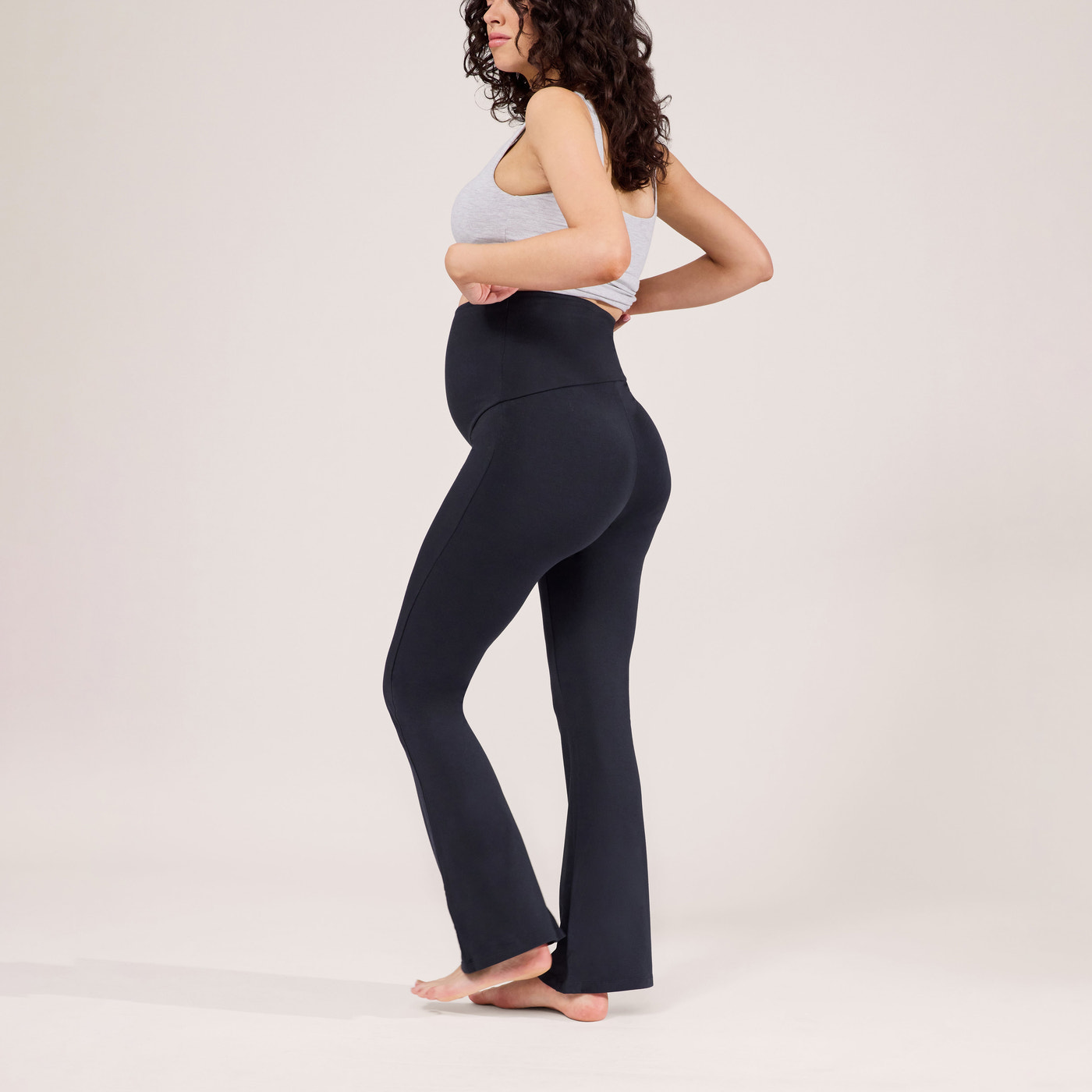 Maternity Lightweight Flare Leggings - Vintage Navy
