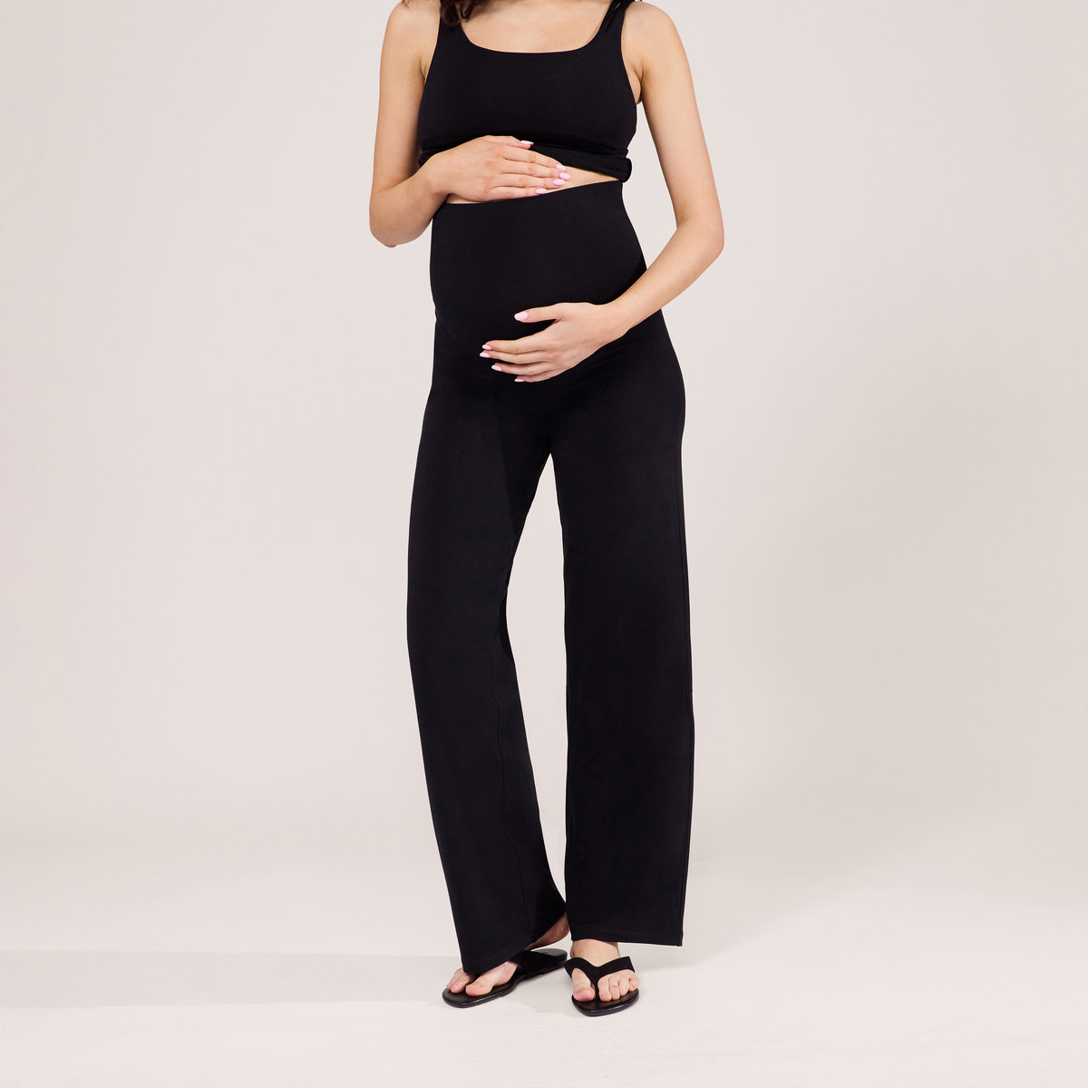 Pantalon de grossesse léger ample - Noir