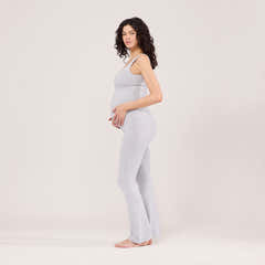 Legging évasé de maternité léger - Gris chiné clair