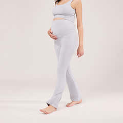Legging évasé de maternité léger - Gris chiné clair