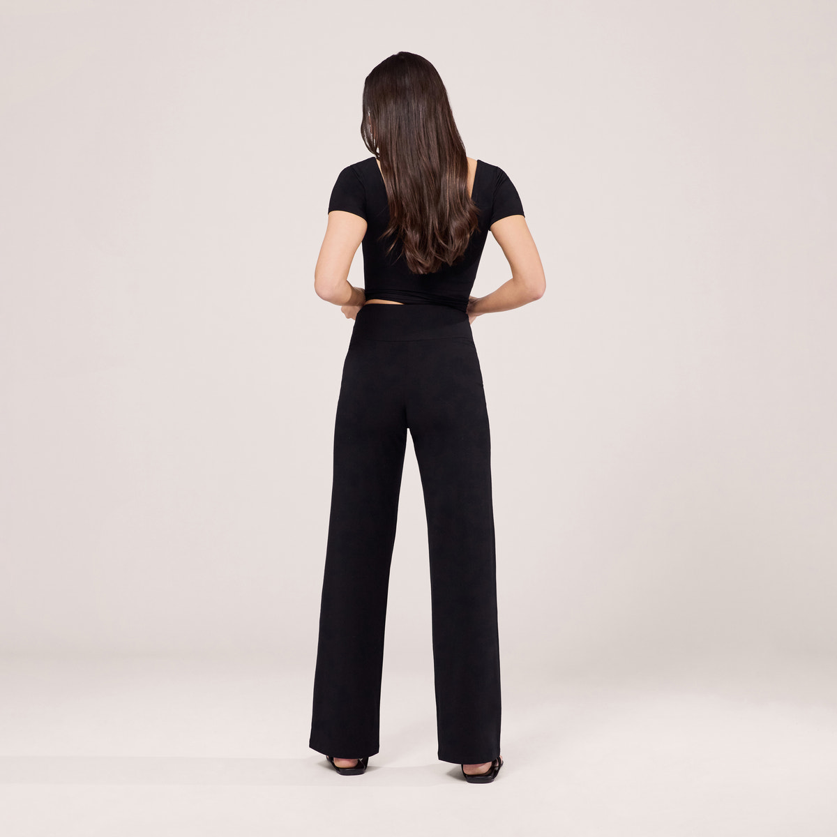 Pantalon large léger - Noir