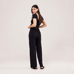 Pantalon large léger - Noir