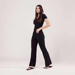 Pantalon large léger - Noir