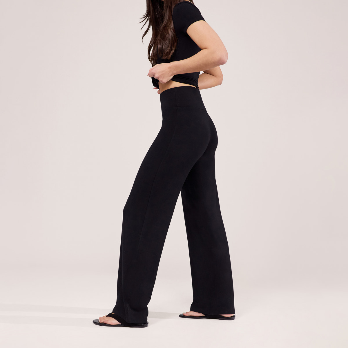Pantalon large léger - Noir