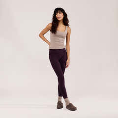 Legging taille haute léger au quotidien - Lie de vin