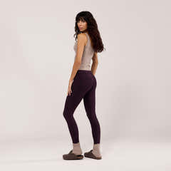 Legging taille haute léger au quotidien - Lie de vin