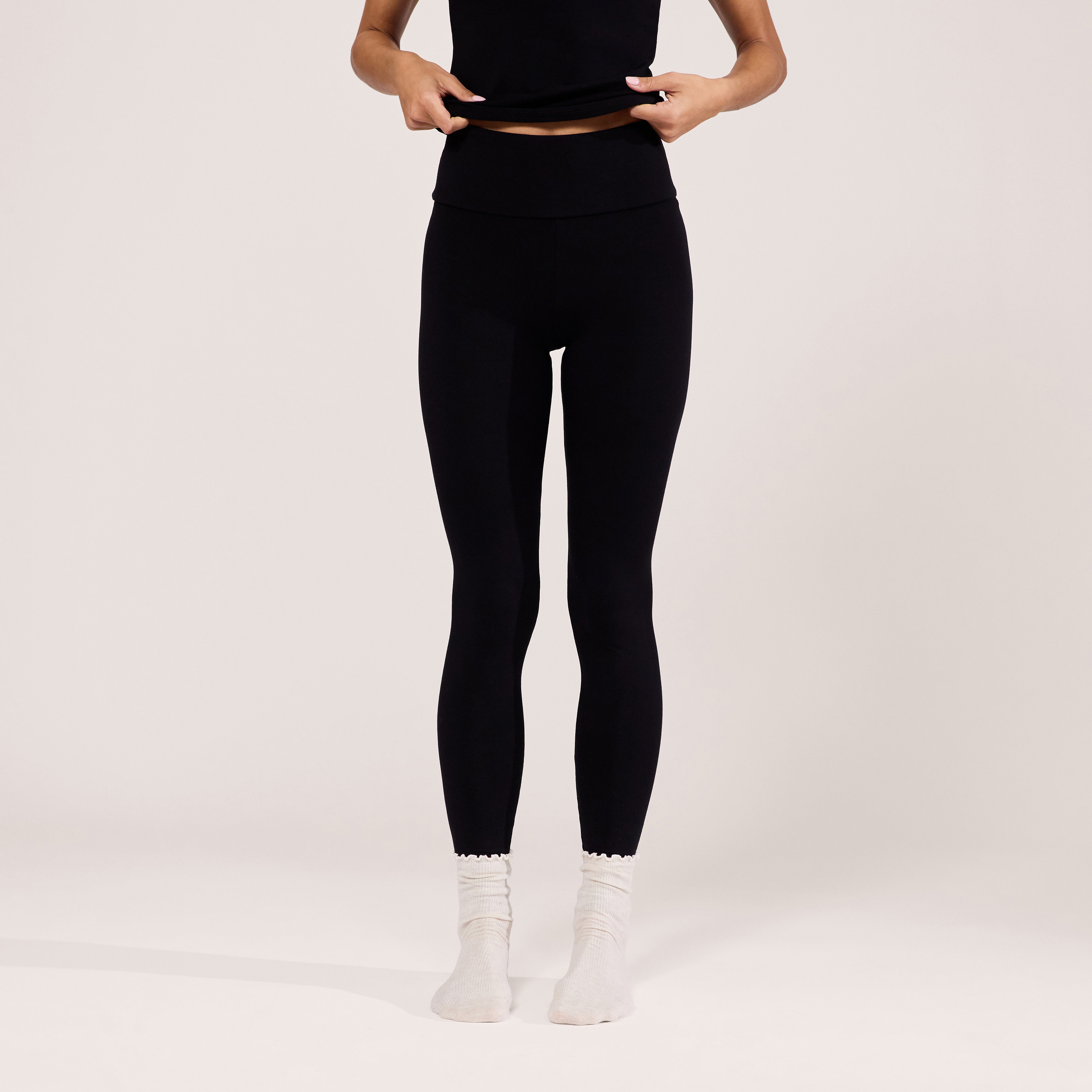 Legging taille haute léger et quotidien - Noir
