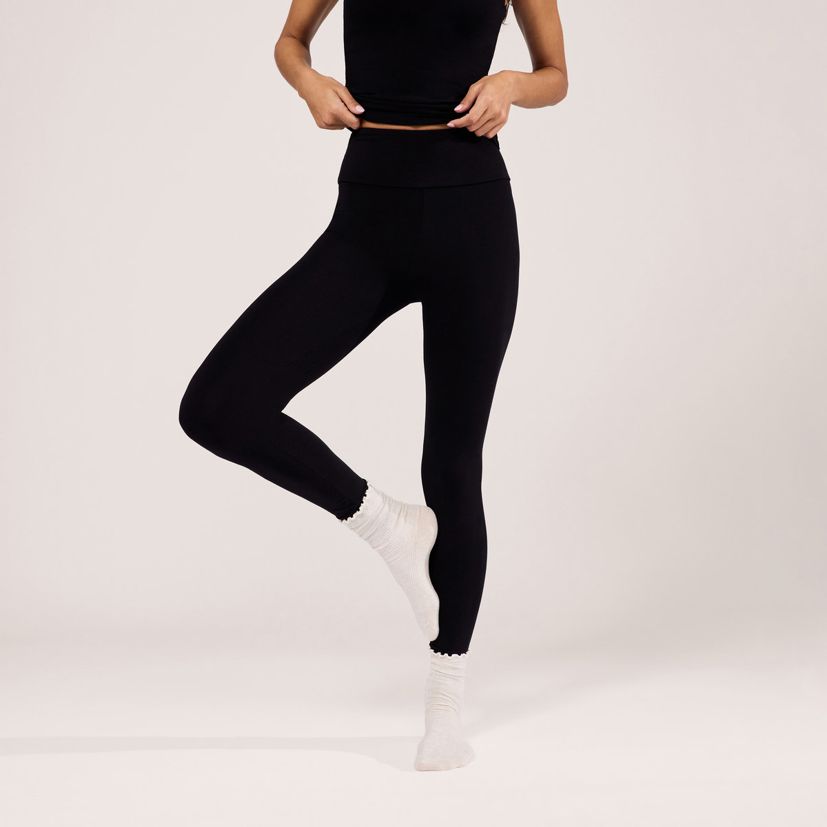 Legging taille haute léger et quotidien - Noir