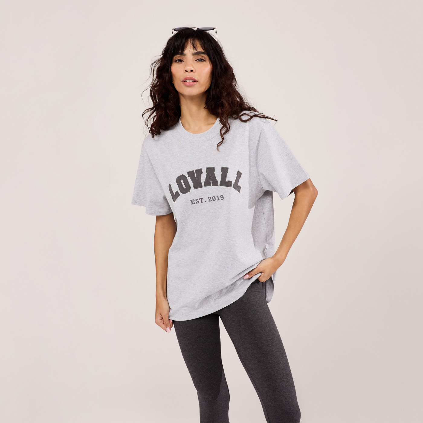 Graphic T-shirt Varsity - Light Grey Marl