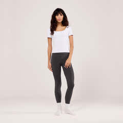 Legging léger taille haute - Gris foncé chiné