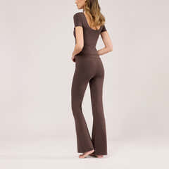 Legging évasé léger - Marron expresso