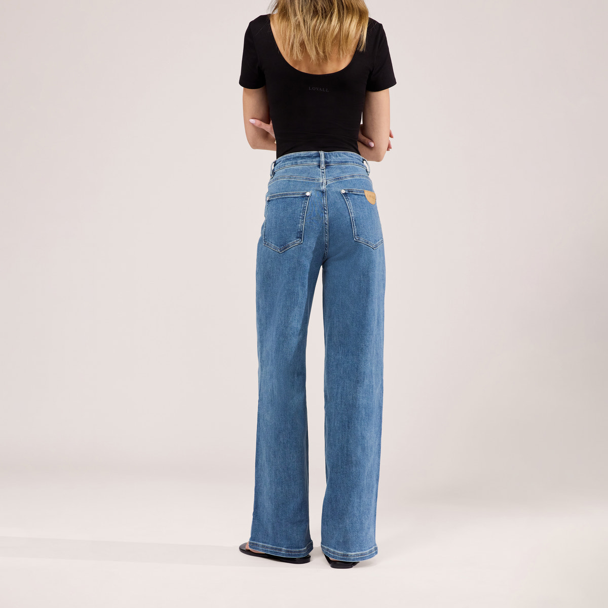 Jean large extensible - Bleu moyen