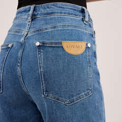 Jean large extensible - Bleu moyen