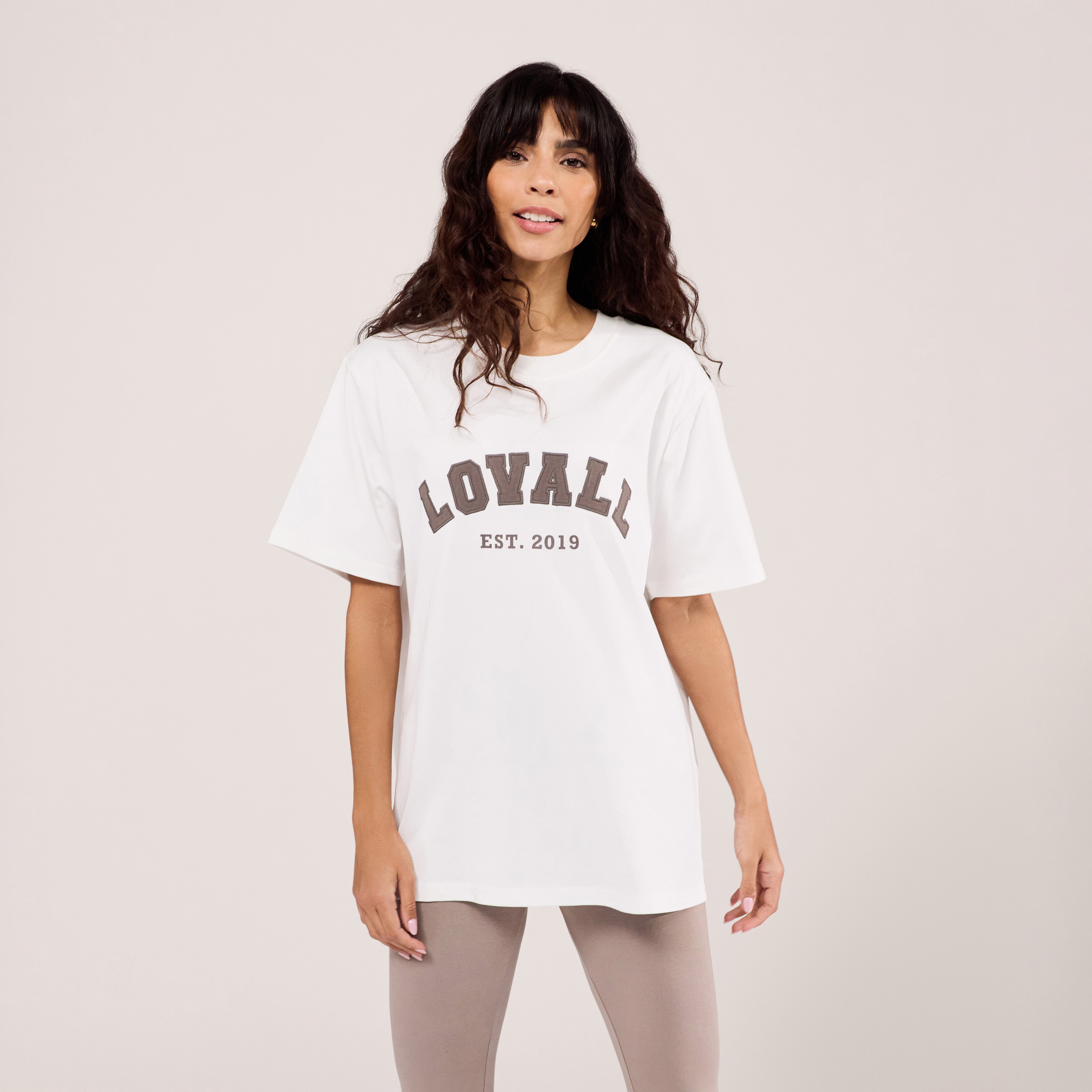 T-shirt graphique universitaire - Blanc cassé