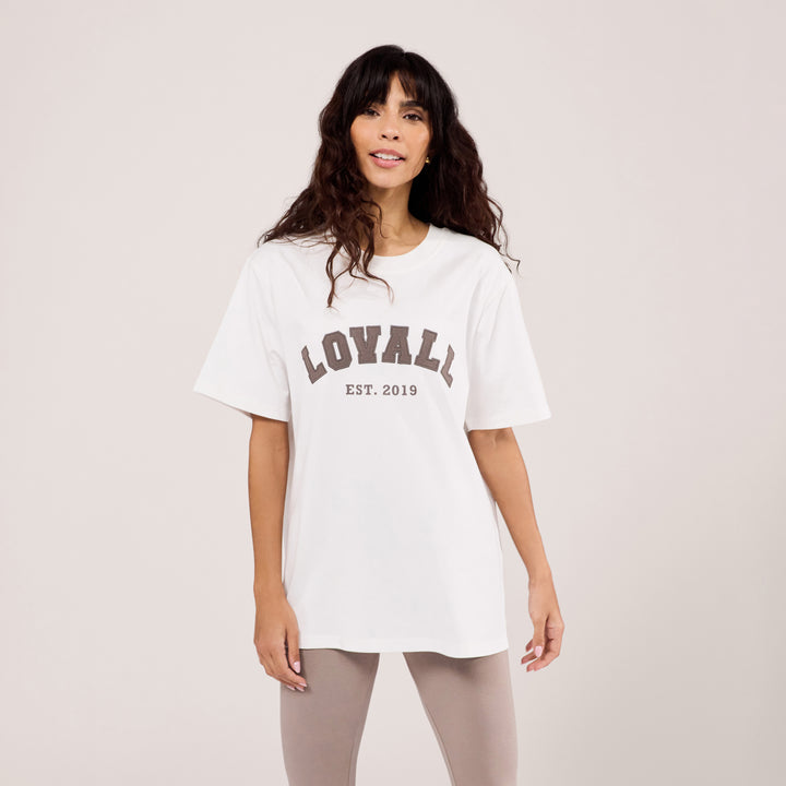 T-shirt graphique universitaire - Blanc cassé